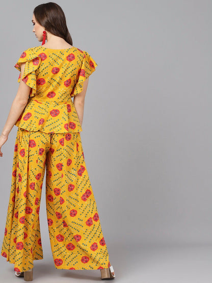 Women's  Top with Palazzos Set