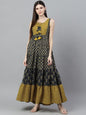 Women's  Grey Printed Maxi Dress