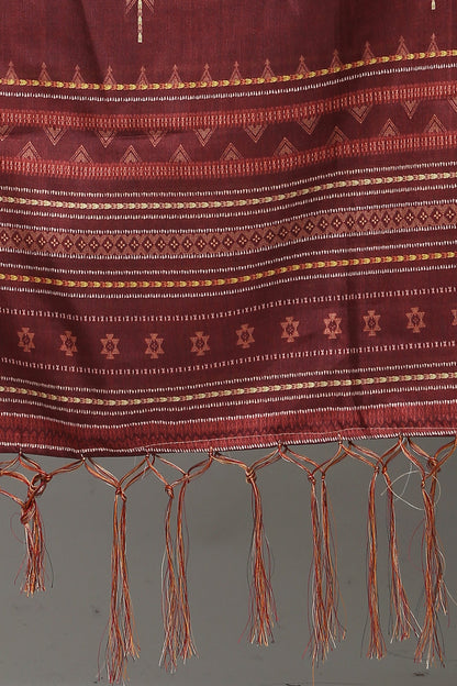Women's Maroon Color Art Silk Digital Printed Dupatta