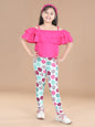 Girl's  Cotton Floral Printed Jegging - S