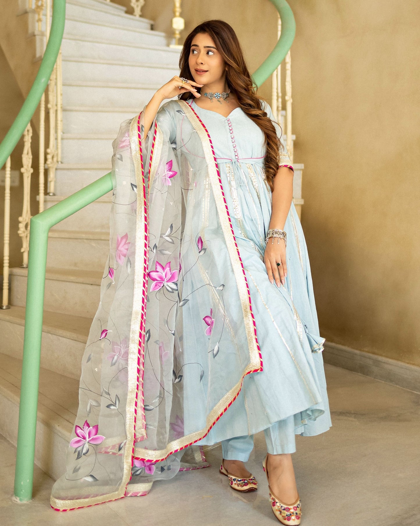 Women's Ragini Handpainted Suit Set