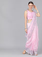 Women's Pink Solid Saree