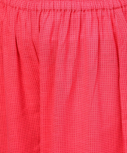 Women's Yellow & Red Printed 3/4Th Sleeve Cotton Kurta With Sharara
