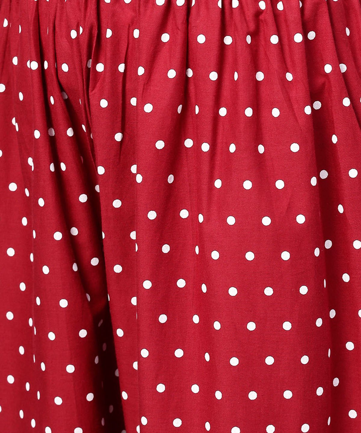 Women's Red Printed Half Sleeve Cotton Kurta With Printed Ankle Length Pallazo