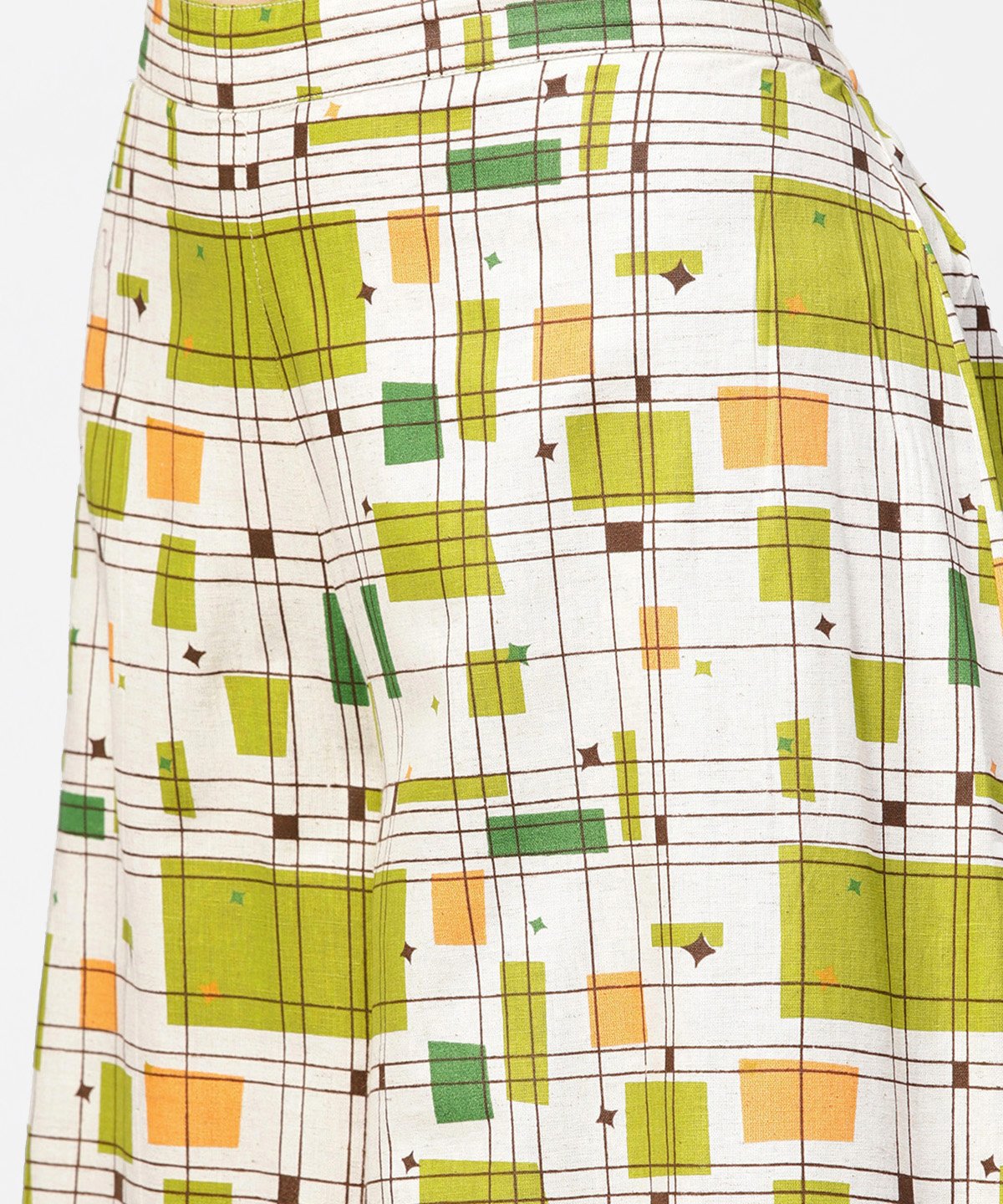 Women's Green 3/4Th Cold Shoulder Sleeve Crop Top With Ankle Length Printed Palazzo