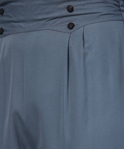 Women's Grey Ankle Length Straight Trouser