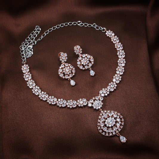 Women's Rose Gold Jewellery Set