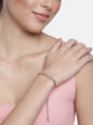 Women's Cubic Zirconia Adjustable Bracelet Jewellery with Pull-Chain for Women