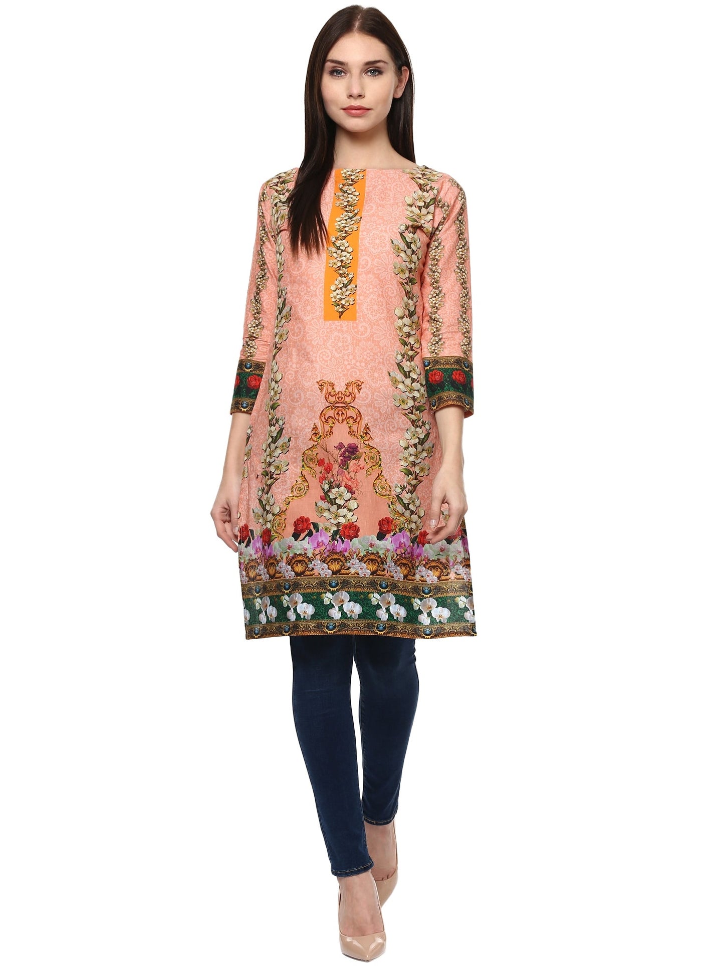 Women's Ahalya Digital Floral Cotton Only Kur