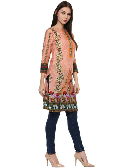 Women's Ahalya Digital Floral Cotton Only Kur