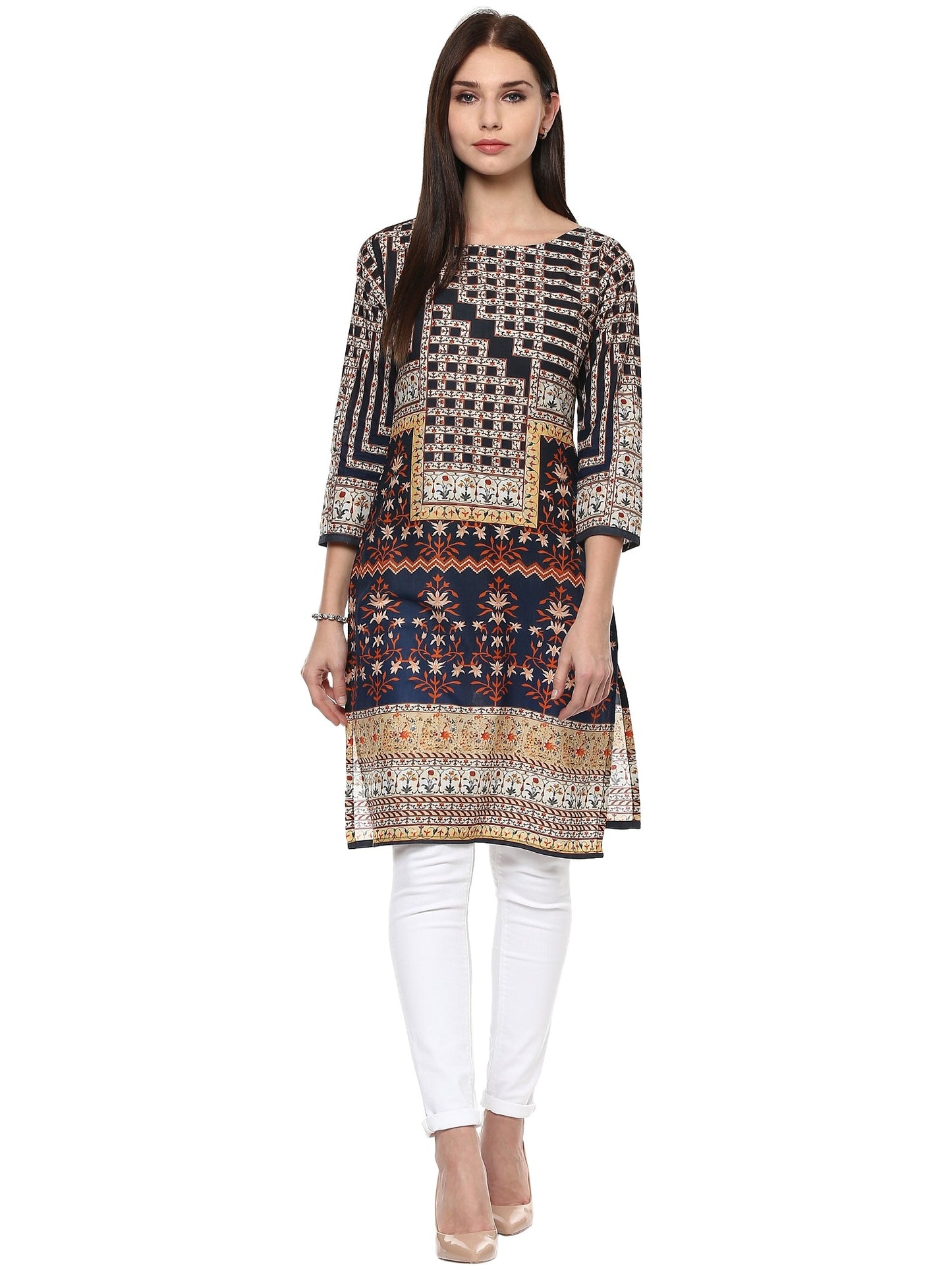 Women's Cotton Pakistani Style Print Only Kurta