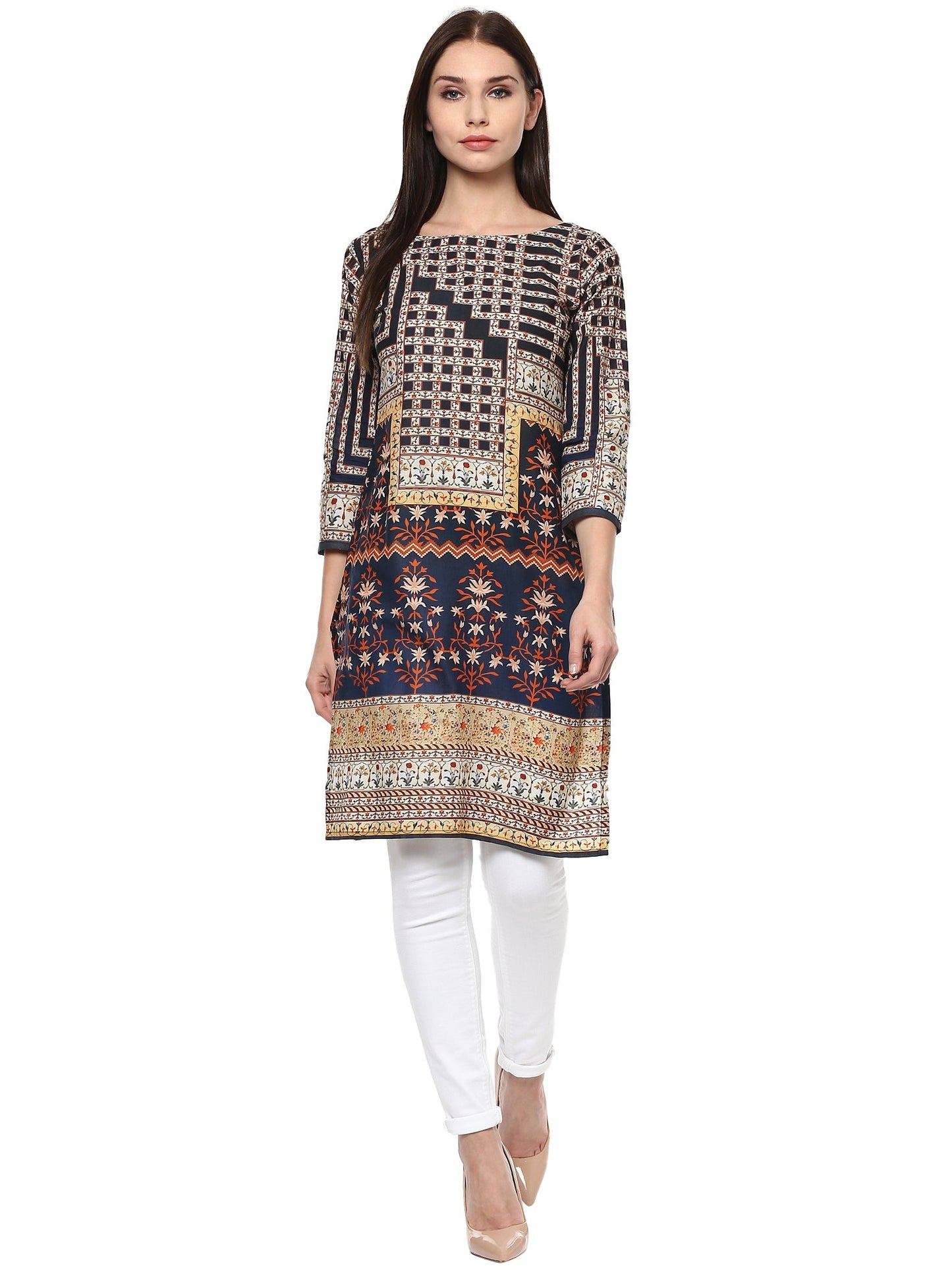 Women's Cotton Pakistani Style Print Only Kurta