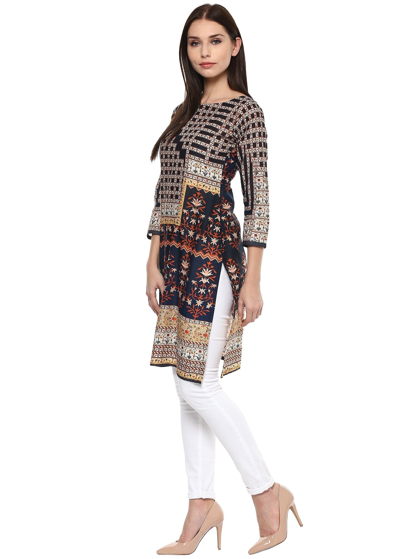 Women's Cotton Pakistani Style Print Only Kurta