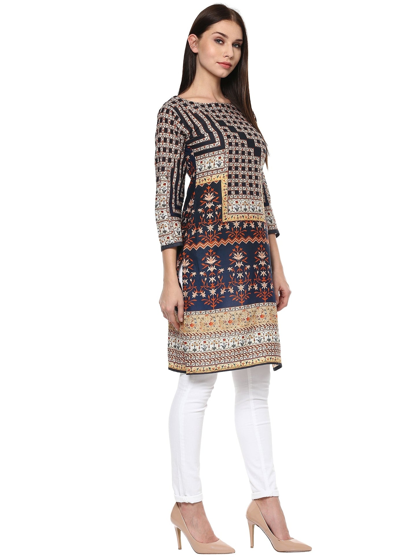 Women's Cotton Pakistani Style Print Only Kurta