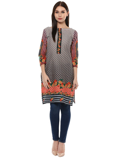 Women's Cotton Floral Digital Print Only Kurti