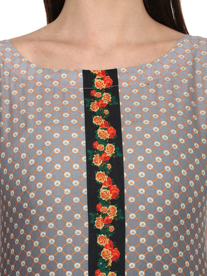 Women's Cotton Floral Digital Print Only Kurti