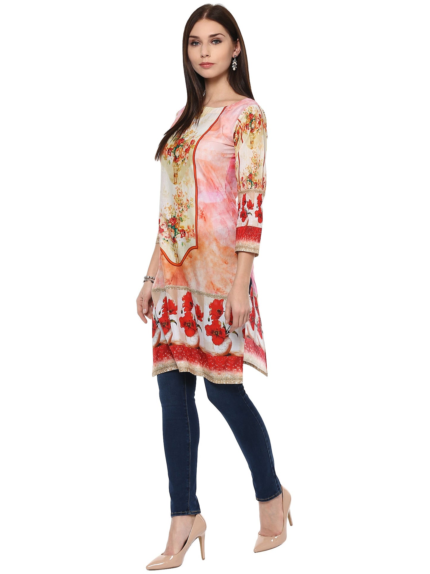 Women's Cotton Pakistani Digital Printed Only Kurti