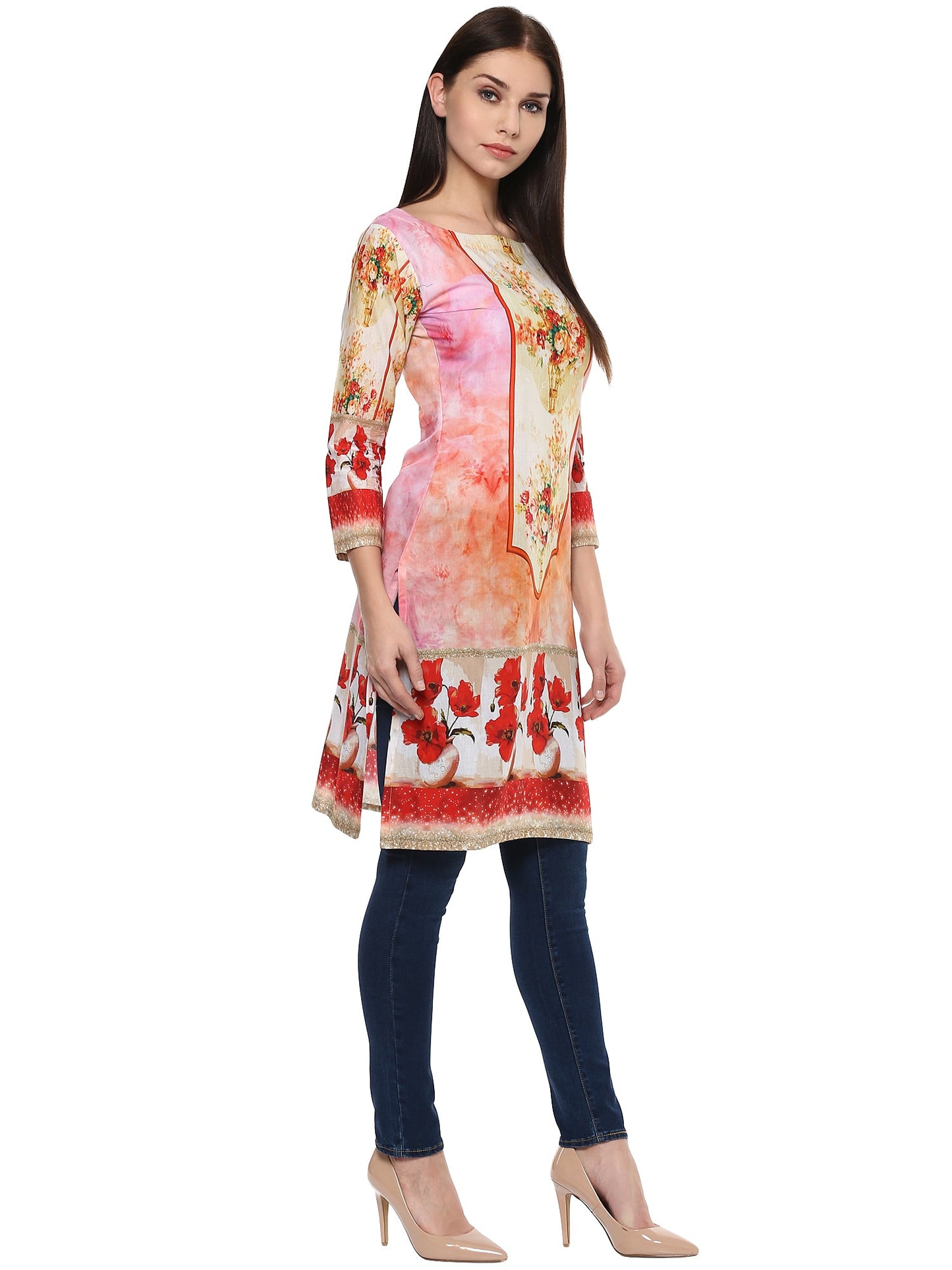 Women's Cotton Pakistani Digital Printed Only Kurti