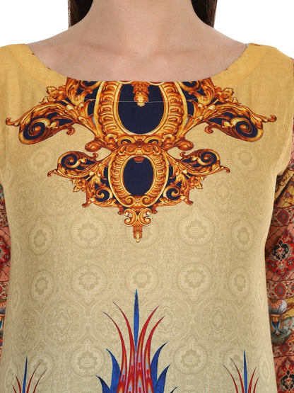 Women's Multicoloured Digital Printed Cotton Only Kurti