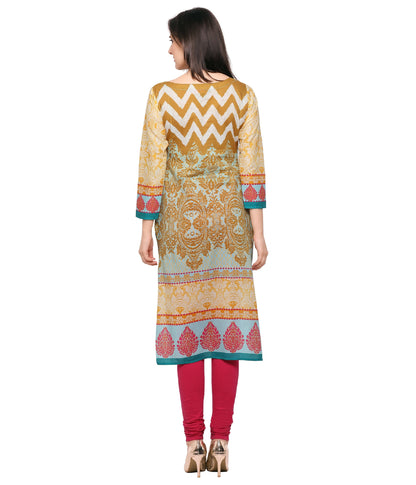 Women's Full Sleeves Digital Printed Cotton Only Kurti