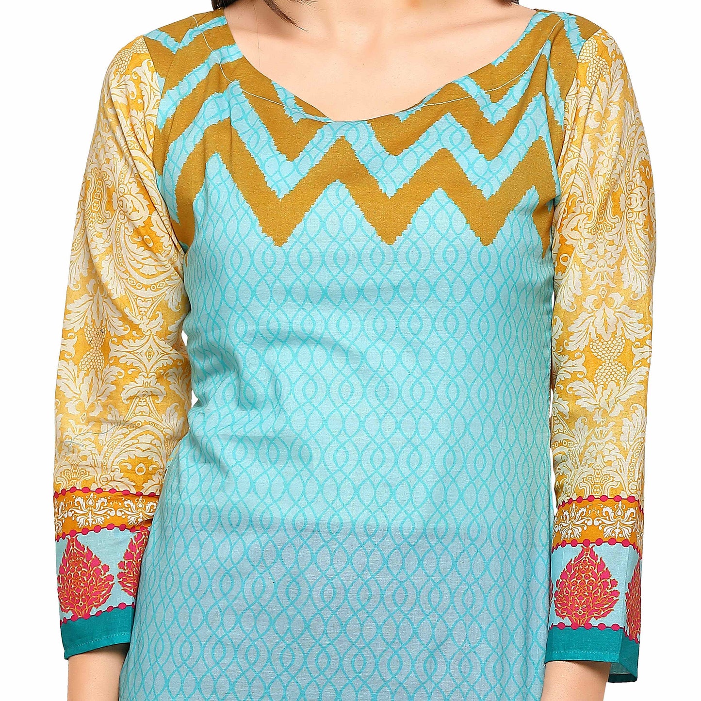 Women's Full Sleeves Digital Printed Cotton Only Kurti