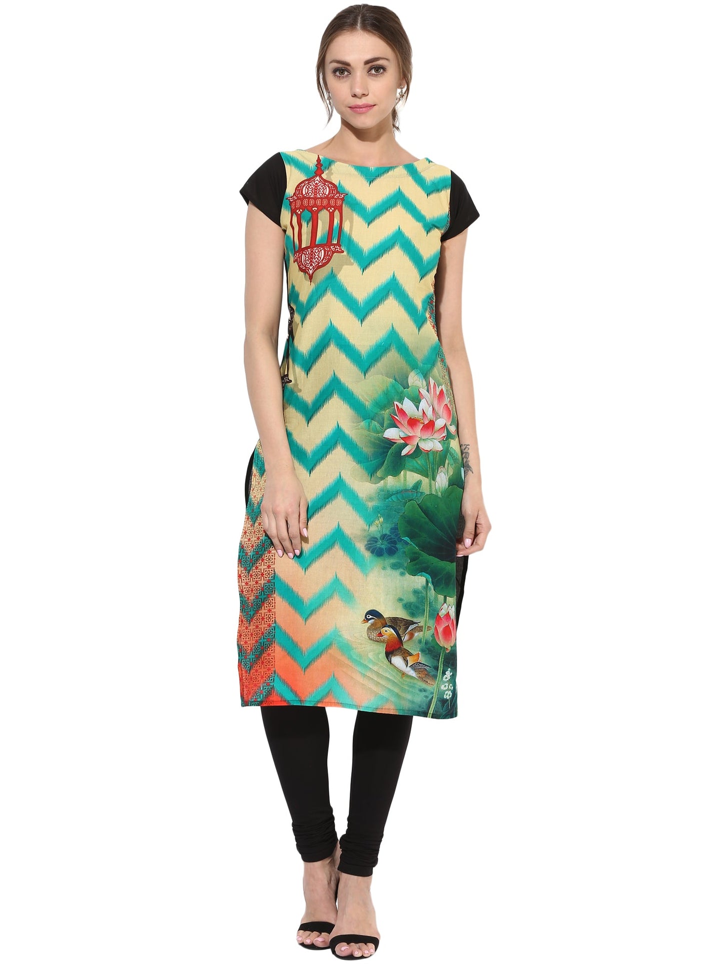 Women's Moroccon Lantern Cotton Printed Only Kurti