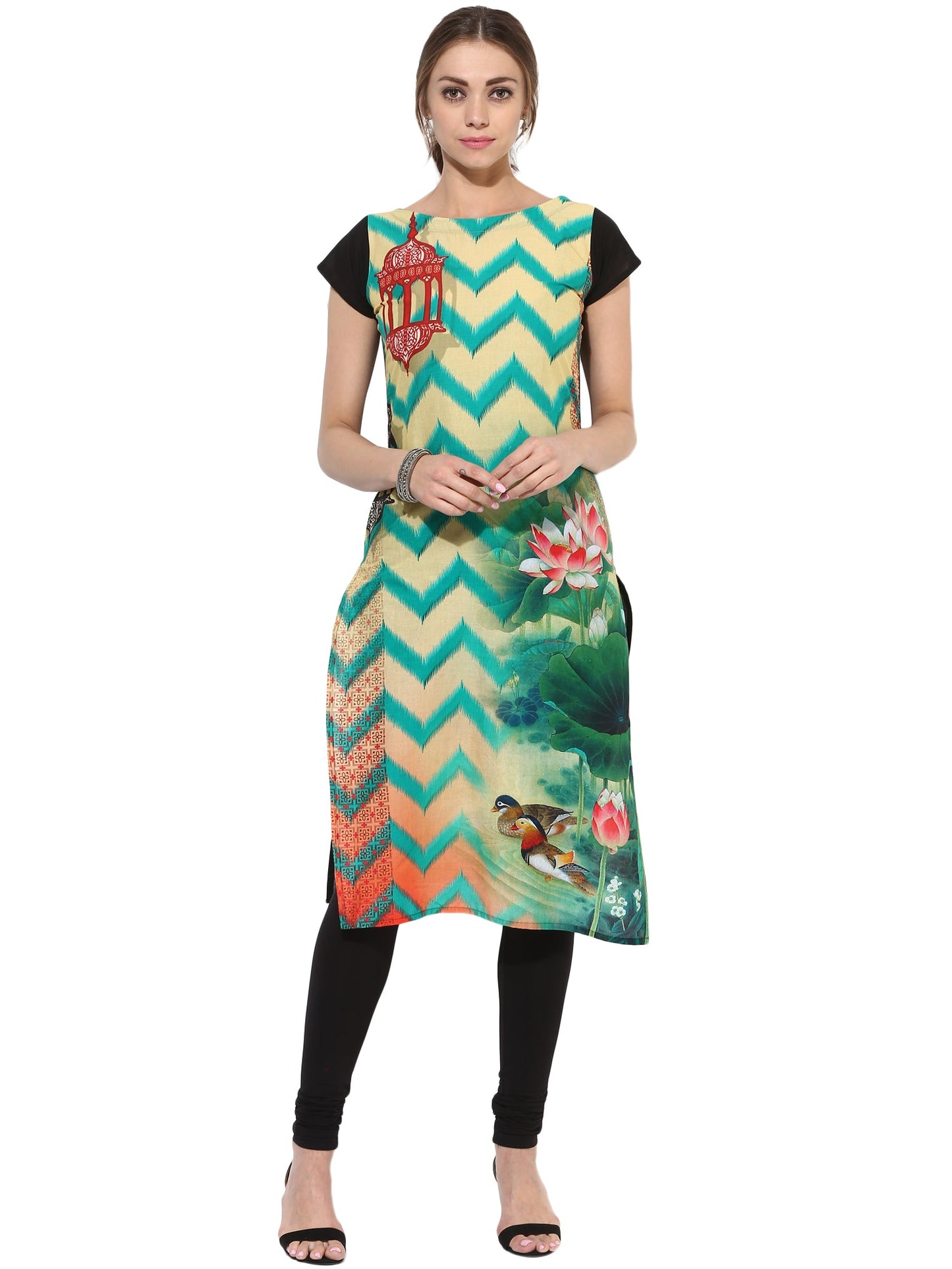 Women's Moroccon Lantern Cotton Printed Only Kurti