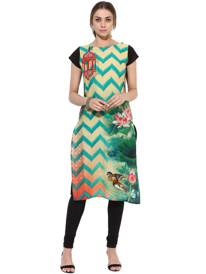Women's Moroccon Lantern Cotton Printed Only Kurti