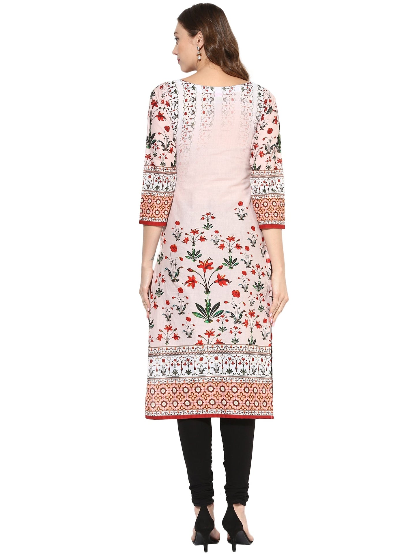 Women's Taj Mahal Inspired Digital Cotton Only Kurti