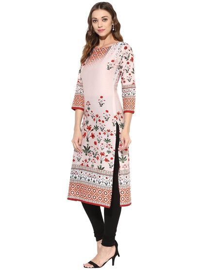 Women's Taj Mahal Inspired Digital Cotton Only Kurti