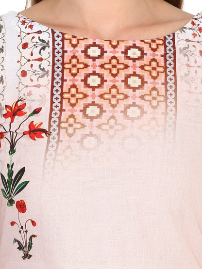 Women's Taj Mahal Inspired Digital Cotton Only Kurti