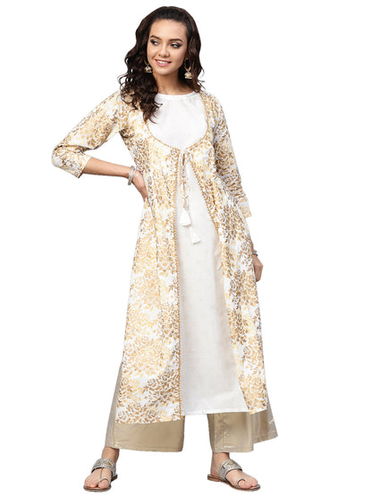 Women's Women's Straight Cotton Only Kurta (Off White)