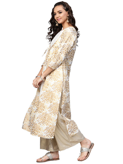 Women's Women's Straight Cotton Only Kurta (Off White)