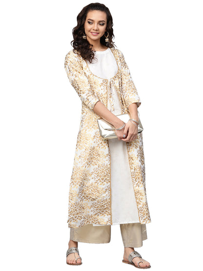 Women's Women's Straight Cotton Only Kurta (Off White)