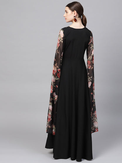 Women's Black Crepe Dress