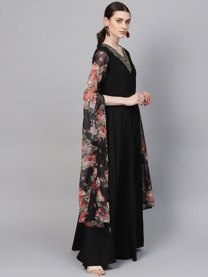 Women's Black Crepe Dress