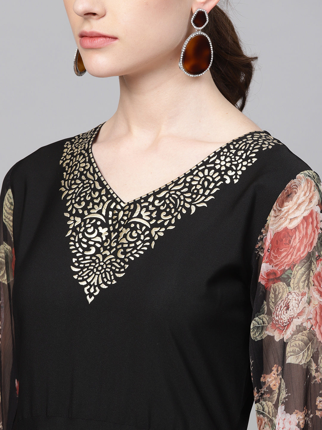 Women's Black Crepe Dress