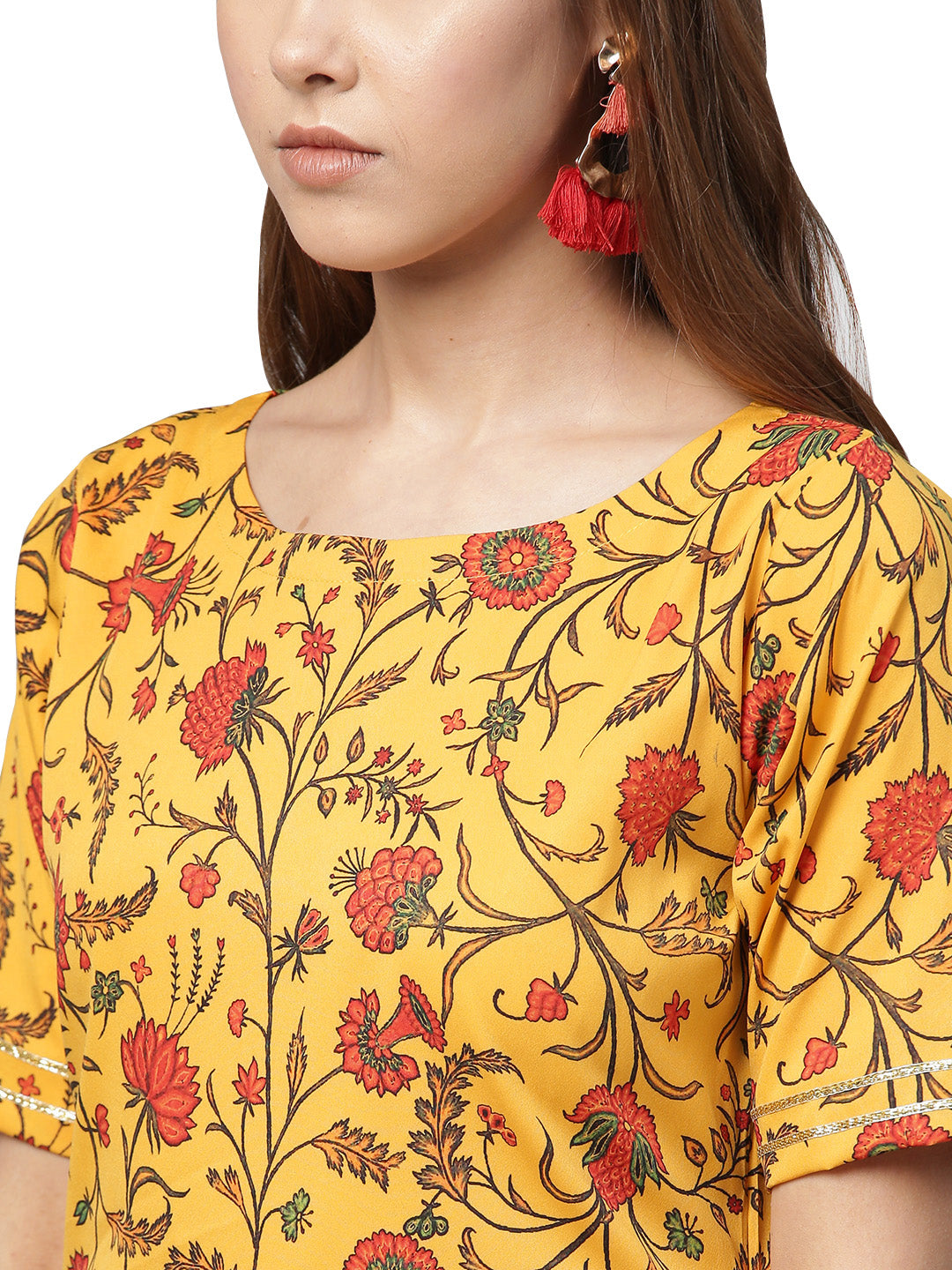 Women's Yellow Straight Only Kurta