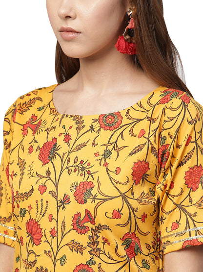 Women's Yellow Straight Only Kurta