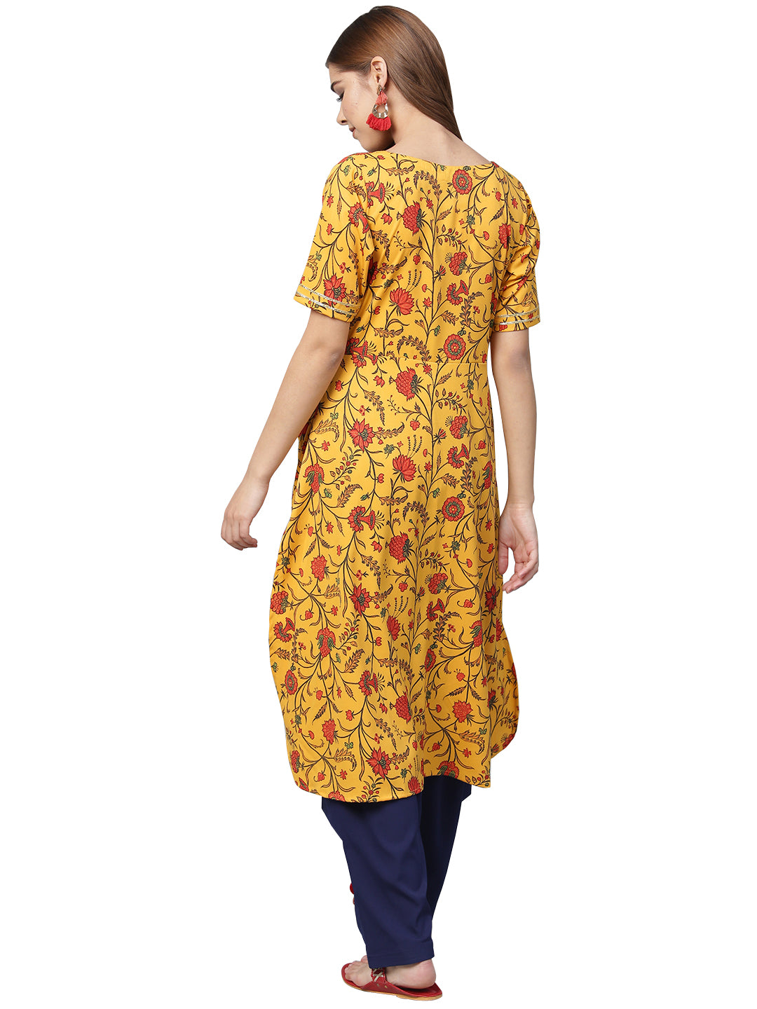 Women's Yellow Straight Only Kurta