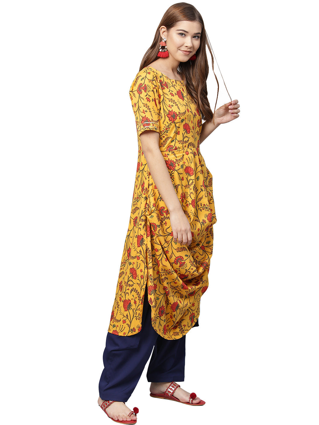 Women's Yellow Straight Only Kurta