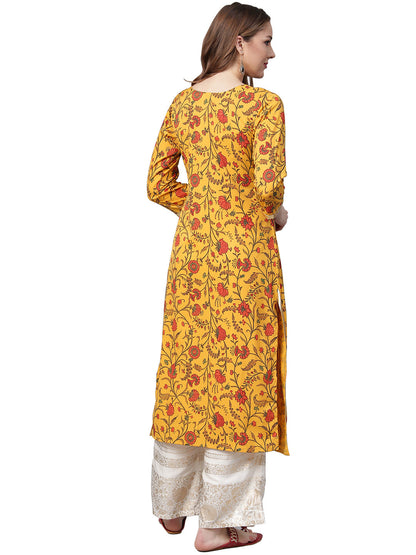 Women's Yellow A-Line Only Kurta