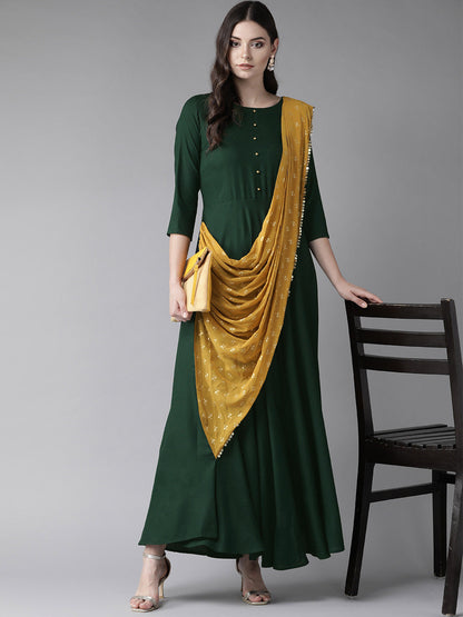 Women's Women's Dark Green Only Gown