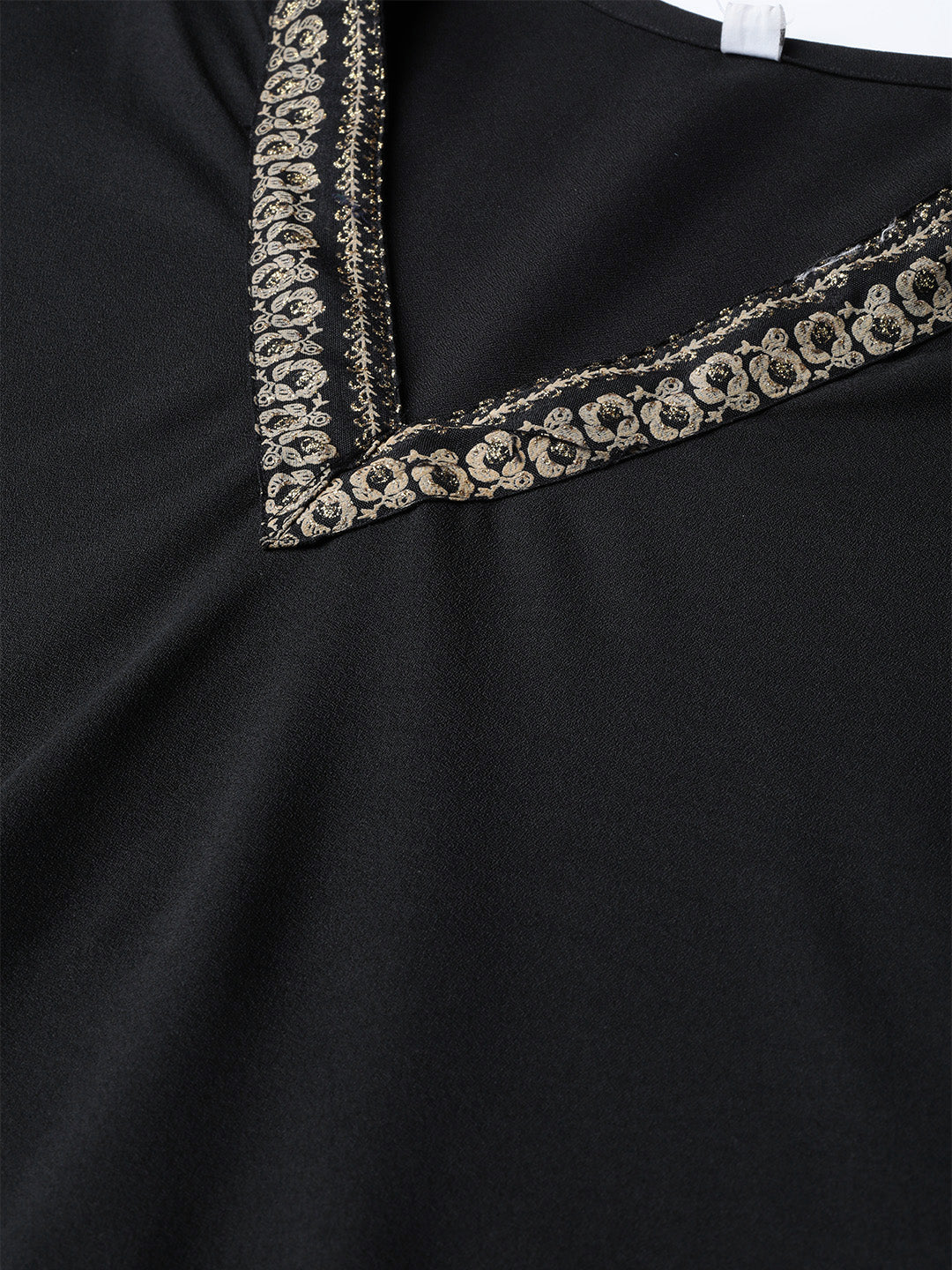 Women's Black Kimono Style Kurta From Ahalyaa
