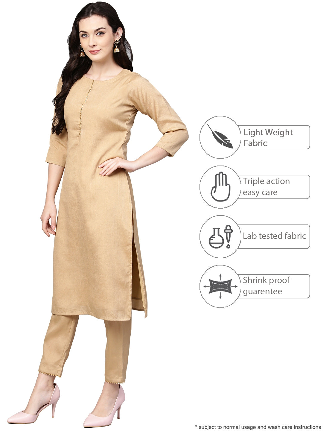Women's Faux Silk Kurta Pant Set With Traditional Bandhini Print Dupatt