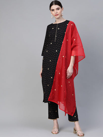 Women's Bandhni Printed Kurta Set