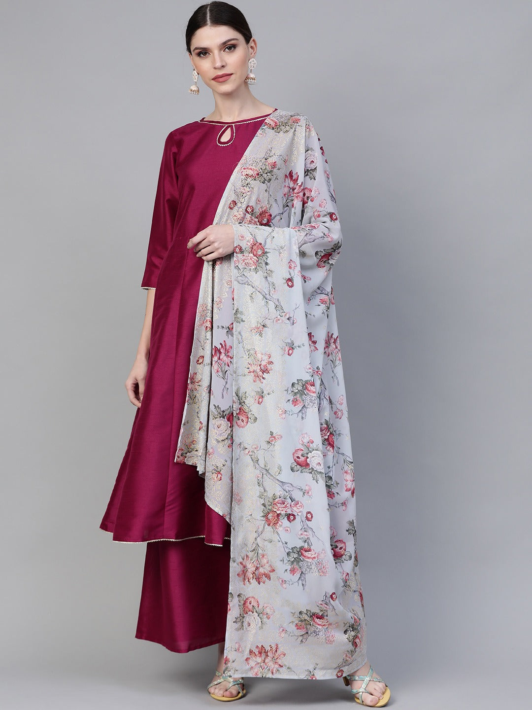Women's Solid Anarkali Kurta Set
