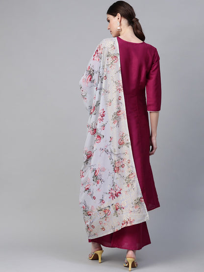 Women's Solid Anarkali Kurta Set