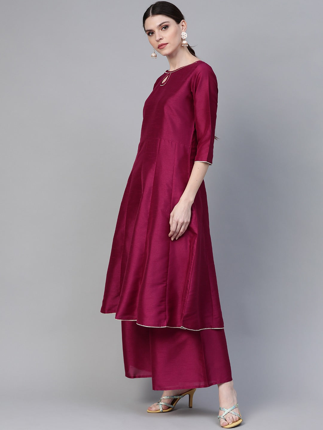 Women's Solid Anarkali Kurta Set
