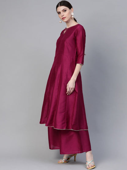 Women's Solid Anarkali Kurta Set